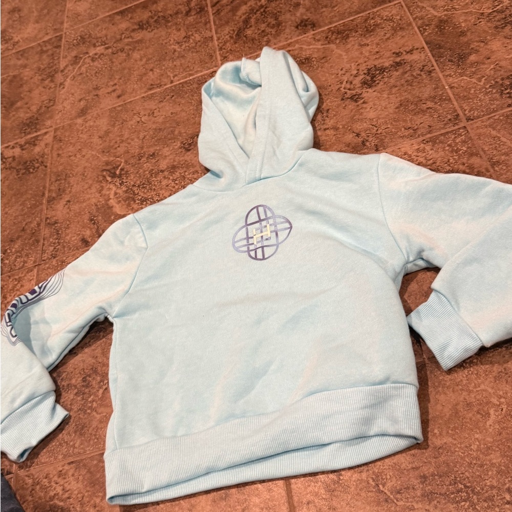 🍔NWOT Light Blue kpop demon hunter Hoodie with Logo